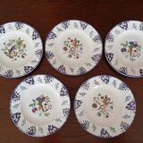 Flat plates "Vieux Rouen" Longwy