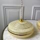 Suspension in glass of Clichy yellow and golden edging years 40-50