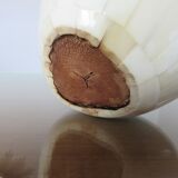 Ice bucket "coconut" bone marquetry 50s