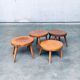 Mid-Century Low Side Table Set, Belgium, 1950s, Set of 4