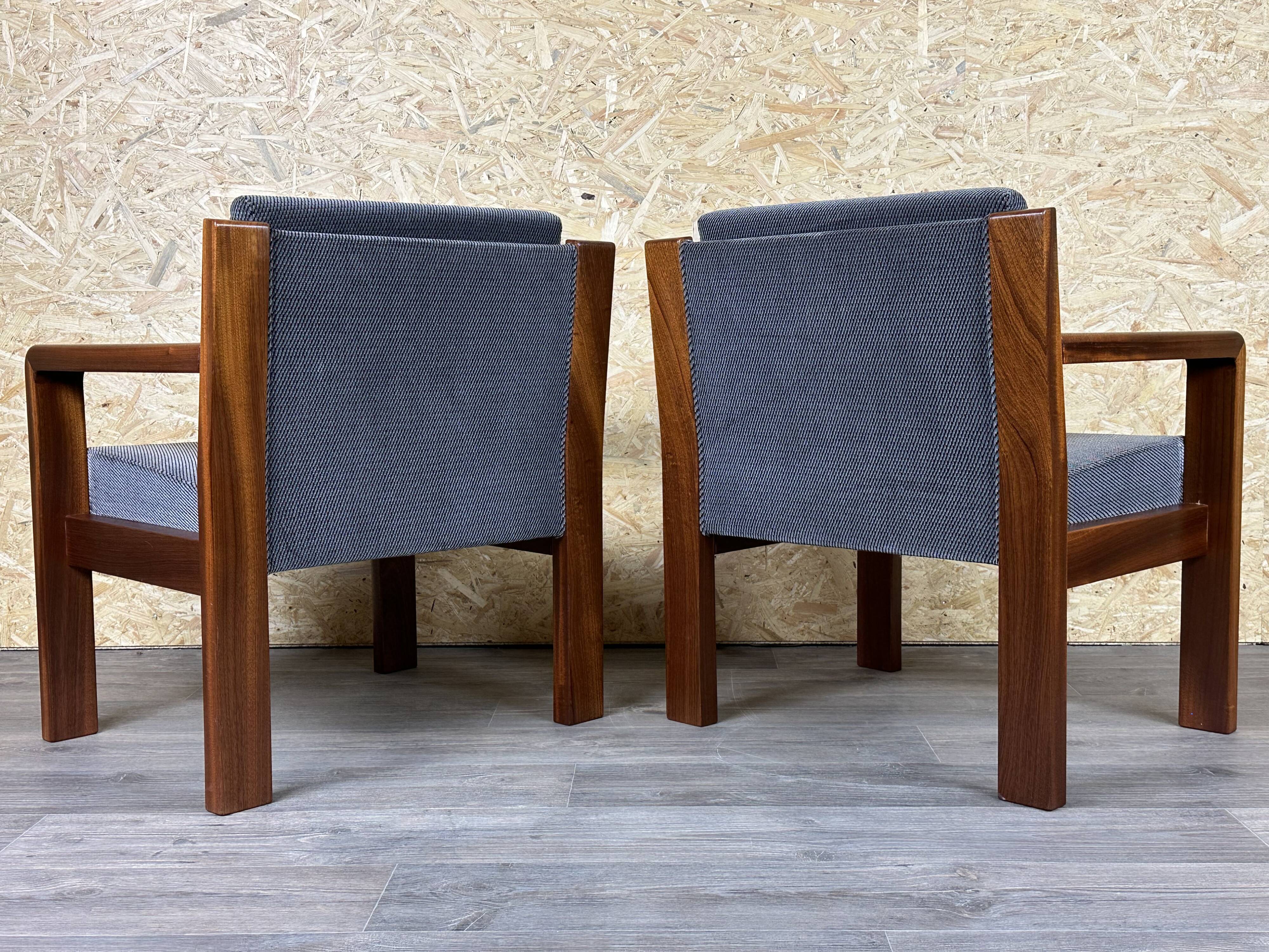 60s 70s Teak Easy Chair Lounge Chairs Danish Modern Design, Set of 2