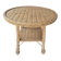 Table basse osier rotin vintage