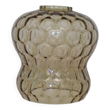 Amber glass globe for lighting - honeycomb relief