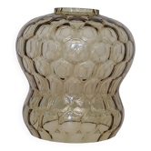 Globe en verre ambré pour luminaire - relief nid d'abeille
