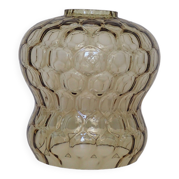 Globe en verre ambré pour luminaire - relief nid d'abeille