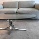 seventies coffee table with chrome and smoked glass