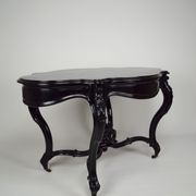 Napoleon III violin table in blackened wood, France, circa 1870