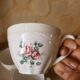Set of 4 earthenware chocolate cups