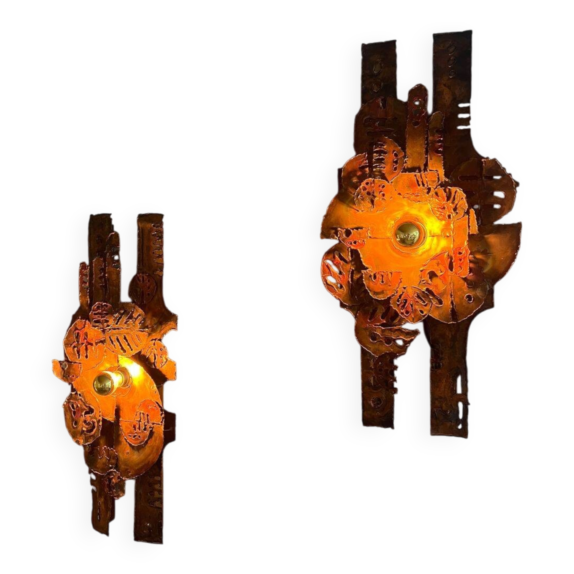 Raw expressive wall sconces by Francesco Pasinato