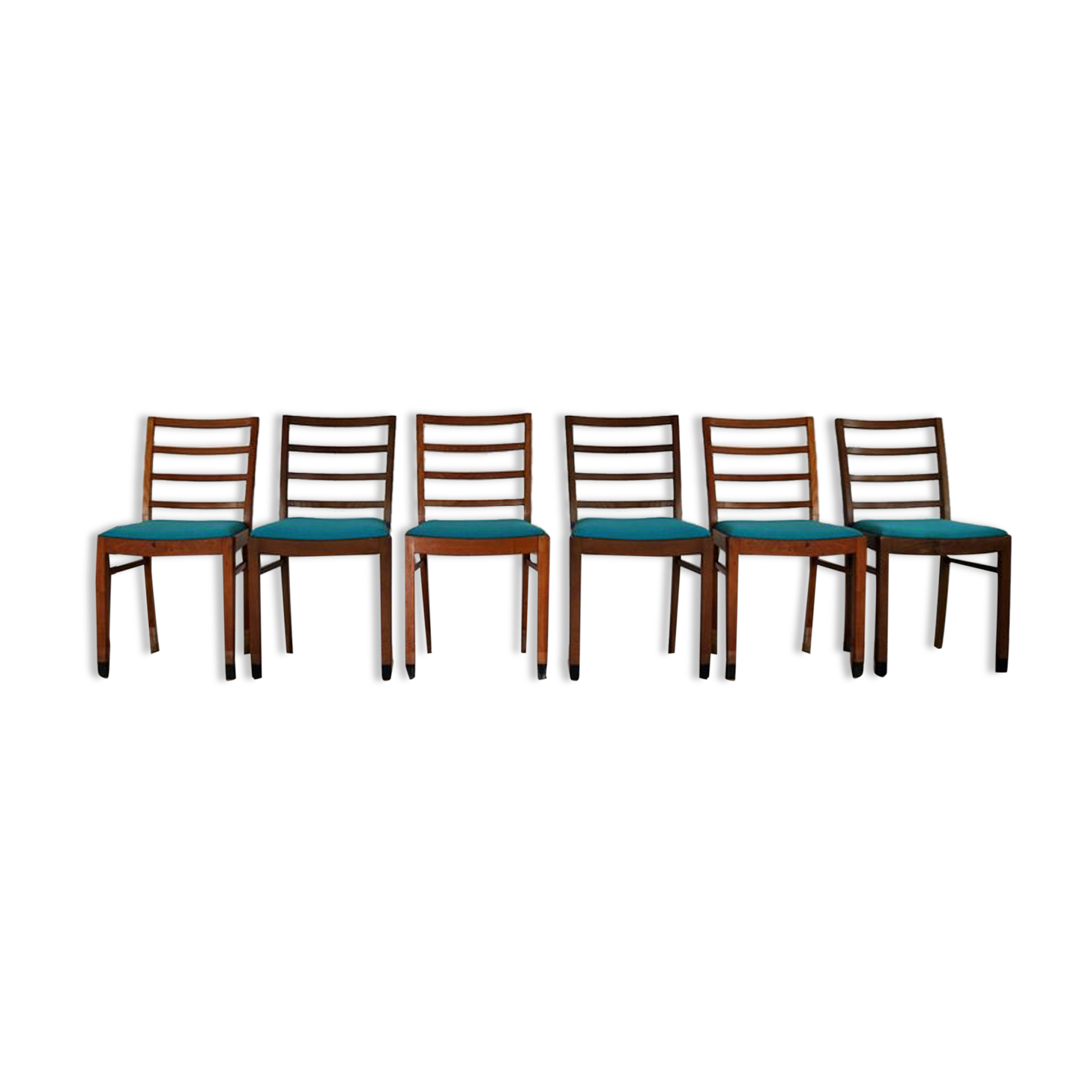 Ensemble de 6 chaises à manger danoises 1960