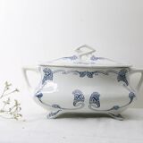 Art Nouveau soup tureen in Onnaing earthenware
