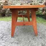 Vintage table René Gabriel in beech period reconstruction