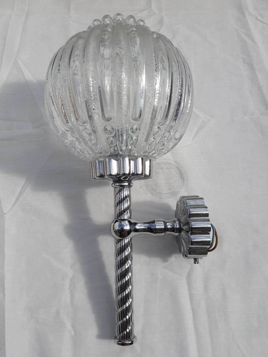 Pair of high-end chrome metal flare wall light  design