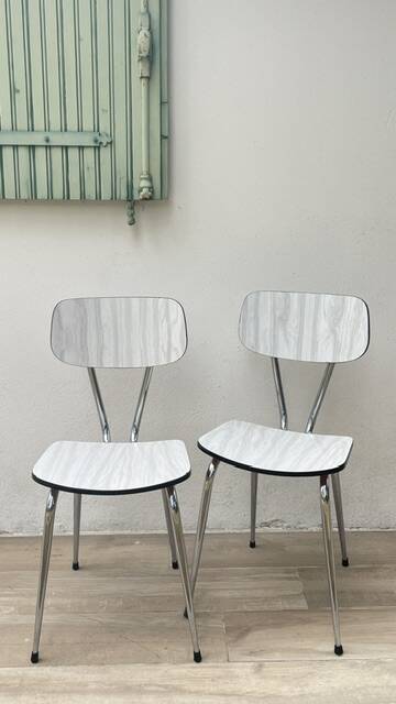 Pair of VINTAGE Formica CHAIRS