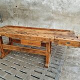 Old workbench Ott beech kitchen island or side table