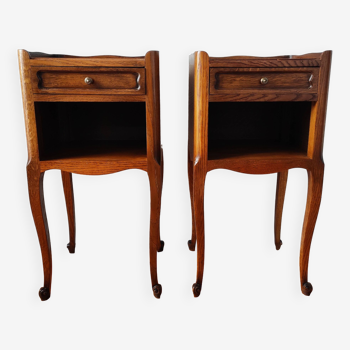 Pair of Louis VX style bedside tables