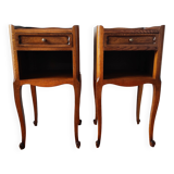 Pair of Louis VX style bedside tables
