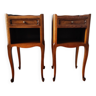 Pair of Louis VX style bedside tables