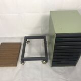 Metal filing cabinet with drawers