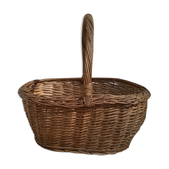 Wicker wood basket