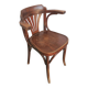 Chaise de salle à manger vintage en bois courbé : fauteuil style Thonet du milieu du siècle