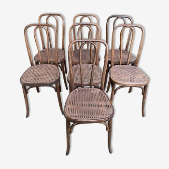 7 chaises bistrot fischel cannage