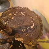 cast iron street lamp ornate side table with 3-tier support Hollywood