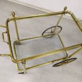 Vintage brass bar trolley service