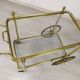 Vintage brass bar trolley service