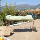 Old wrought iron bench