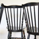 Three black Baumann bistro chairs