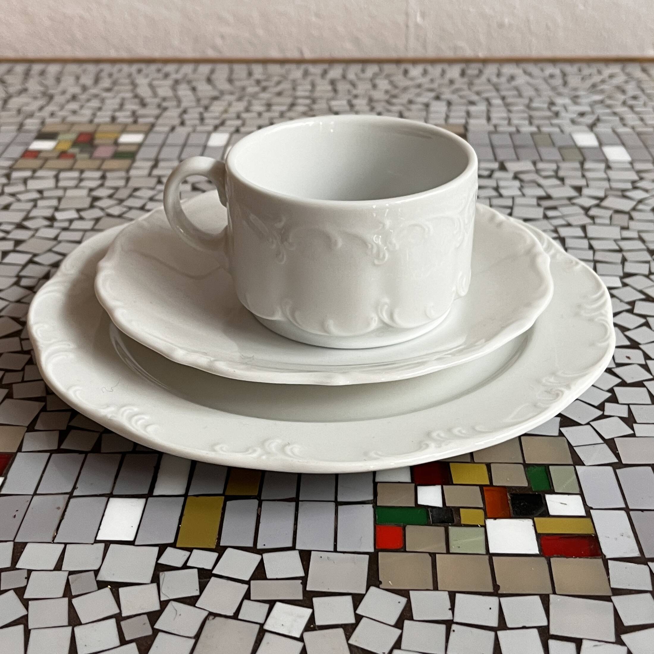 Rosenthal Monbijou trio breakfast service, Germany 1970s.