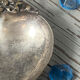 Heart and bow metal silver-plated catchall tray