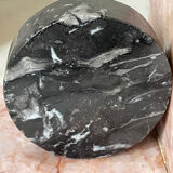 Paire de serre-livres livres en marbre rose et gris