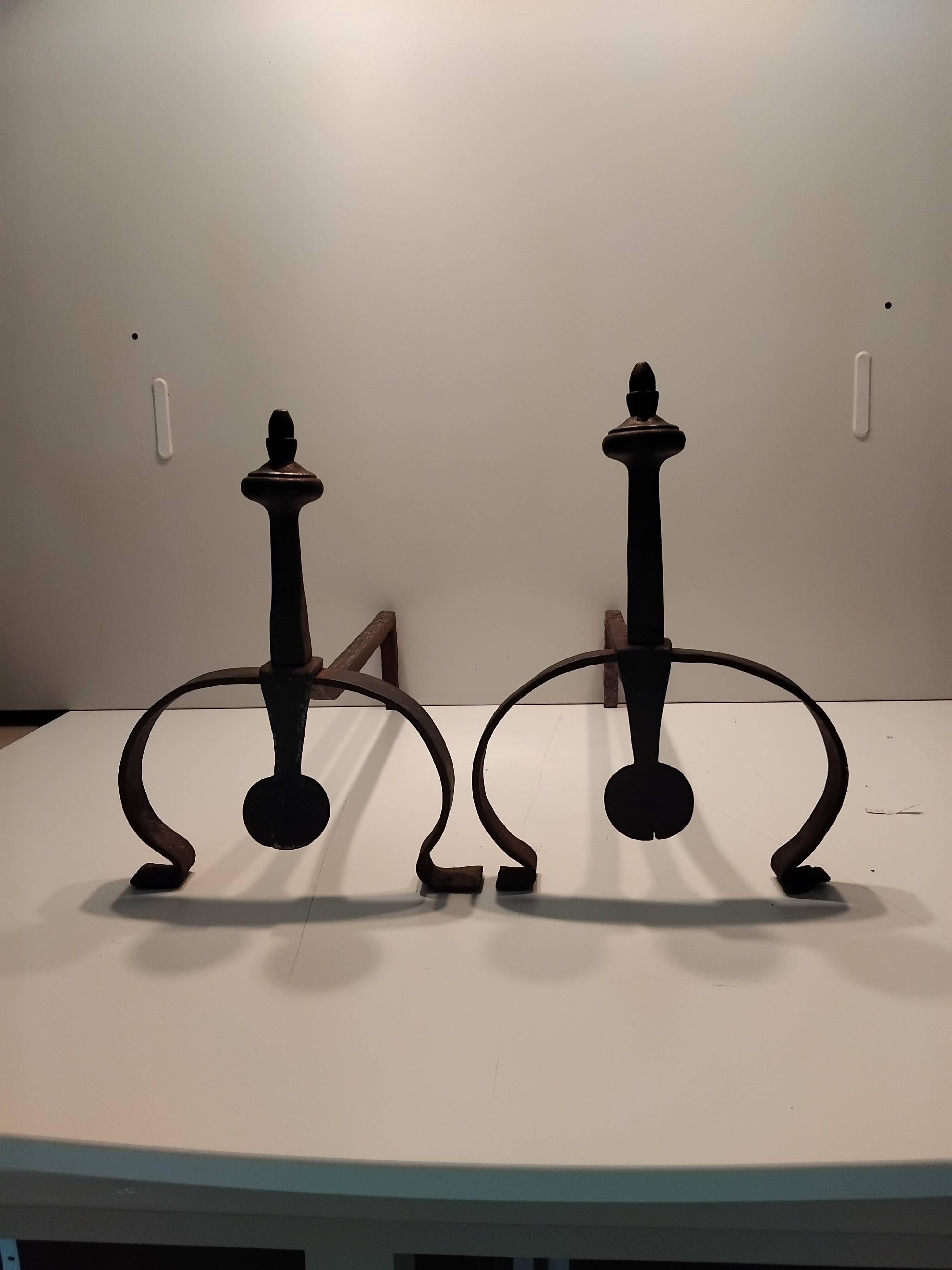 Pair of andirons