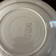 Vintage set of 8 powder pink soup plates Digoin Sarreguemines