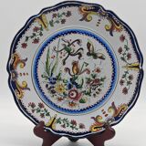 Pair of Nevers earthenware plates signed Félicien Cottard between 1898 and 1908