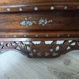 Wood and mother-of-pearl fireplace screen Indochina