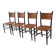 Four teak dining chairs with patinated cane after Gio Ponti, Italy 1960s