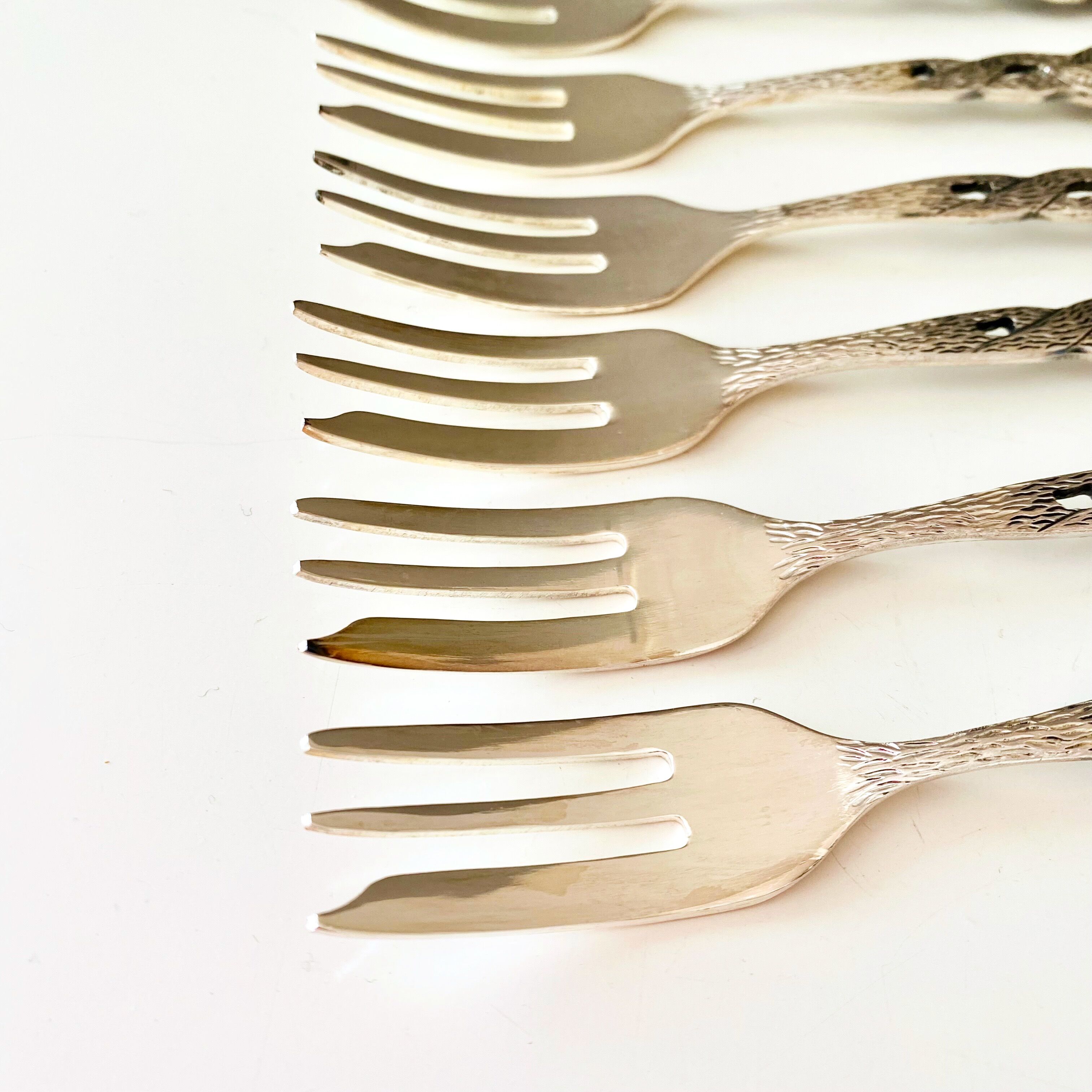 Set de 6 fourchettes à gâteau Hildesheim Rose plaqué argent