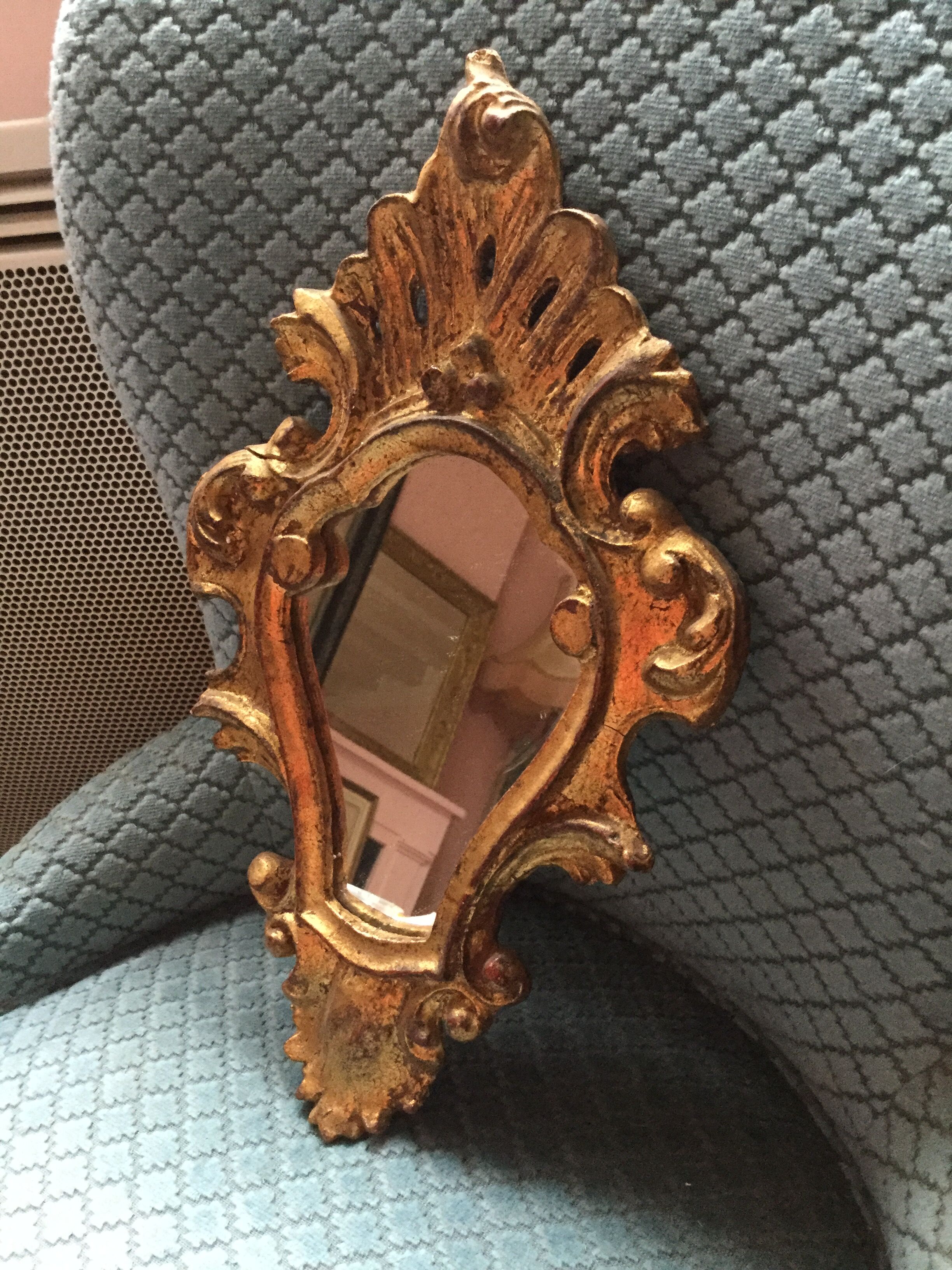 Small mirror style Louis XV gilded 21x32cm