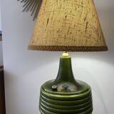 "Héritage 70" lamp in green glazed ceramic