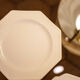 Lot 5 plates dessert enamelled octagonal