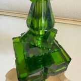 Art Deco Emerald Crystal Lamp