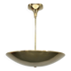 Restored Bauhaus or Art Deco brass chandelier, Czechoslovakia, circa 1930s