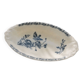 Iron flat plate with a 19th-century bird signed Onnaing "Poppies"