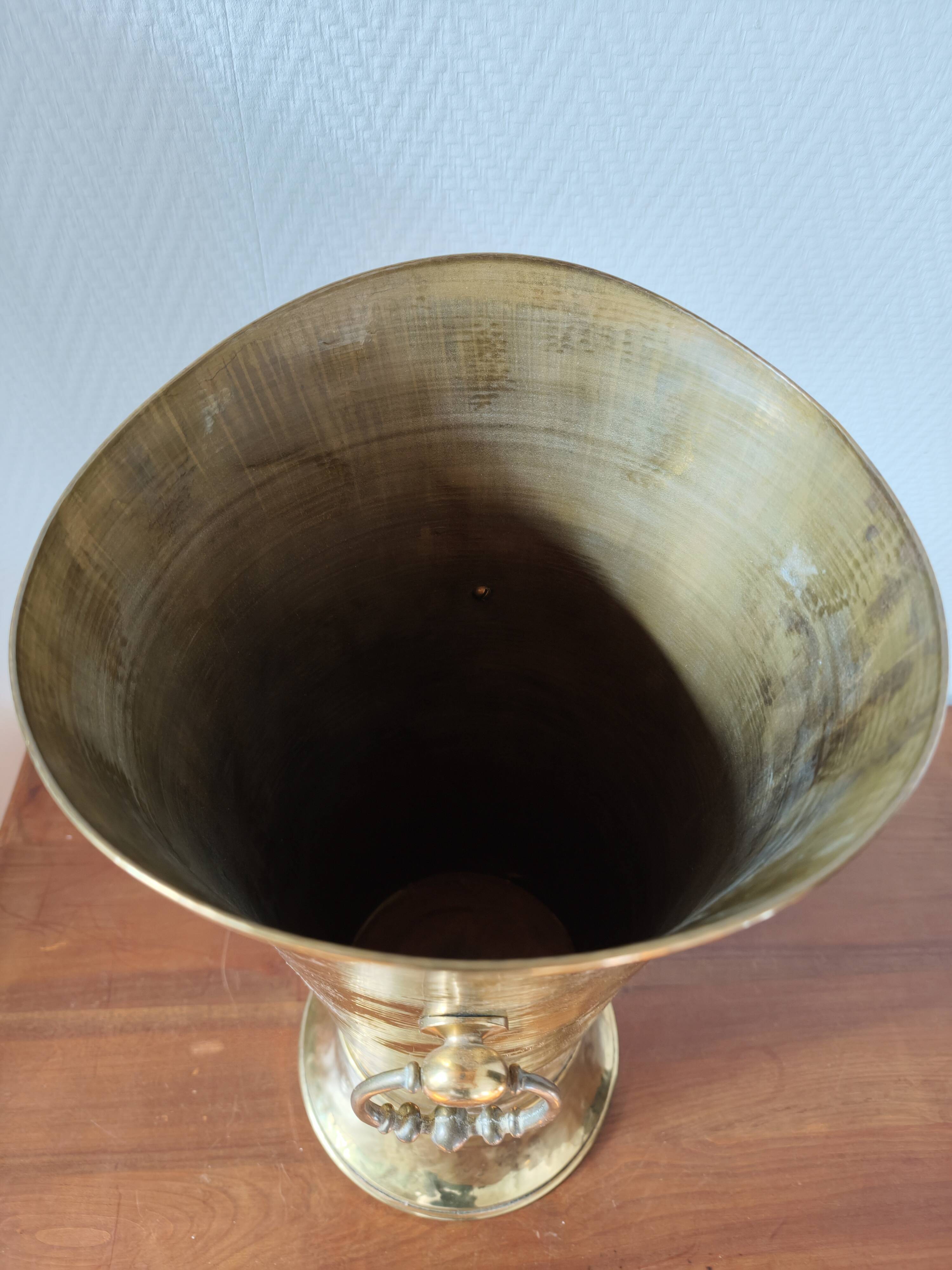Vintage brass umbrella stand