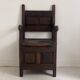 18th century solid oak chest armchair