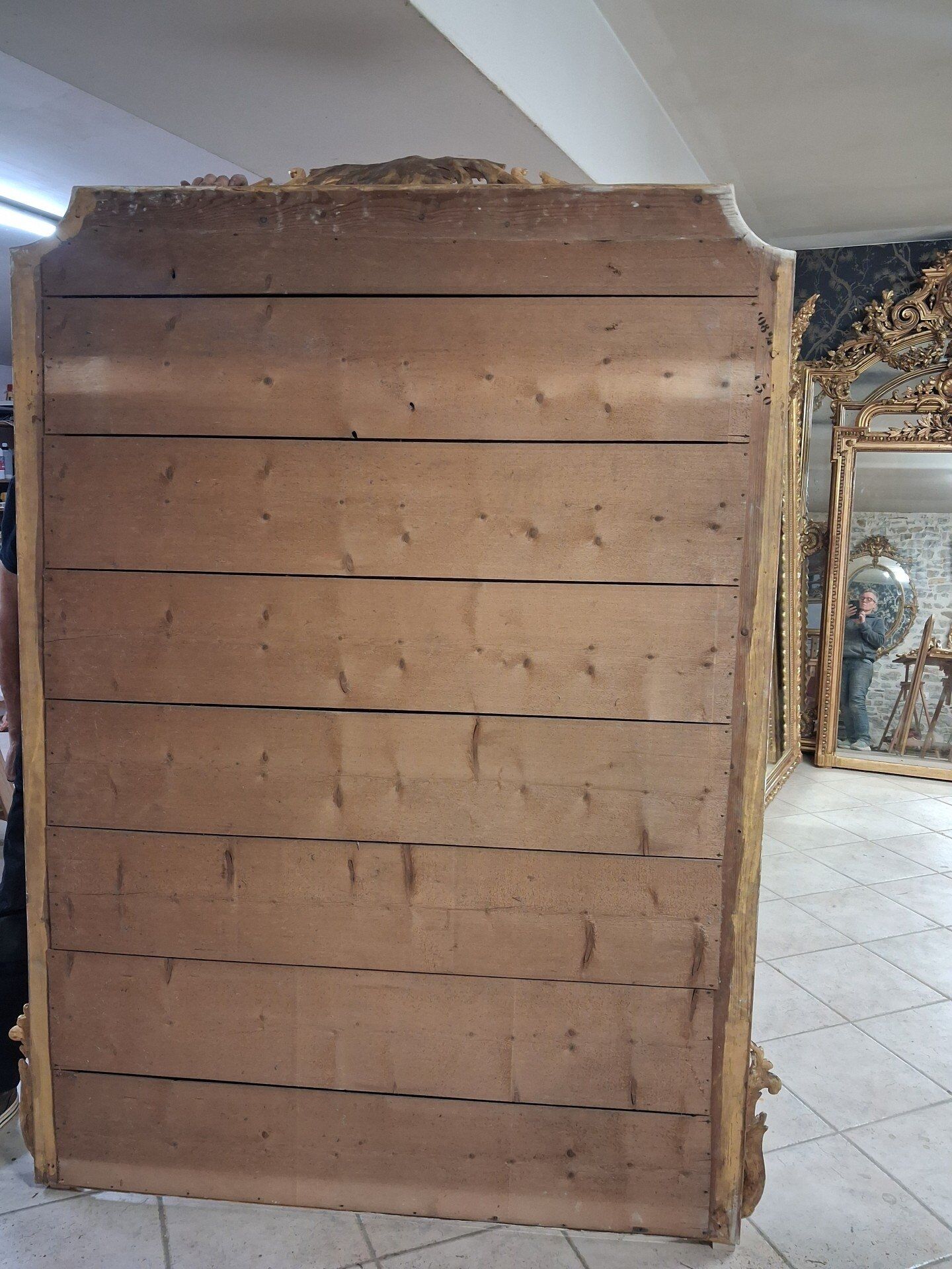 19th century mirror 196 x 140