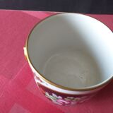 Porcelain planter decorates Paris polychrome flowers or Mehun Albert Pillivuyt